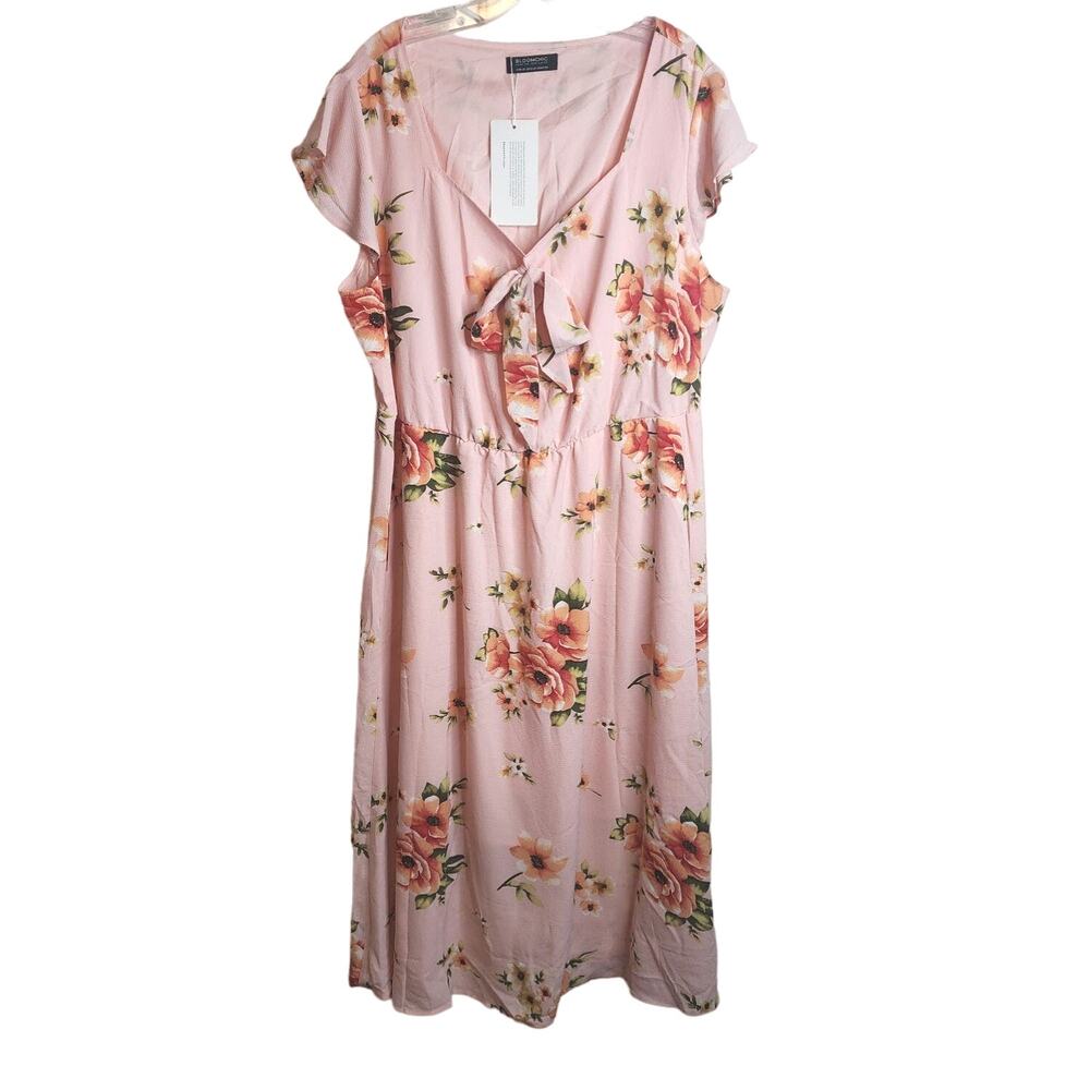BloomChic Peach Floral Maxi Dress, NWT, 18/20